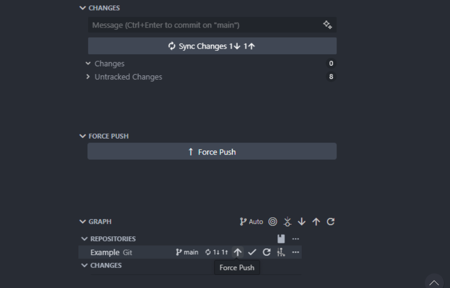 Force Push Button VS Code Extension - Showcase