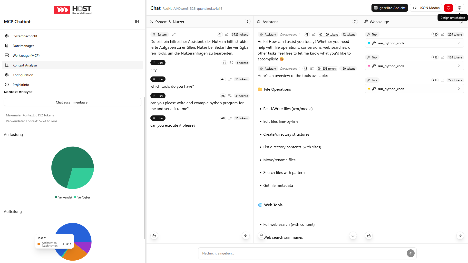 MCP Chatbot - Chat History