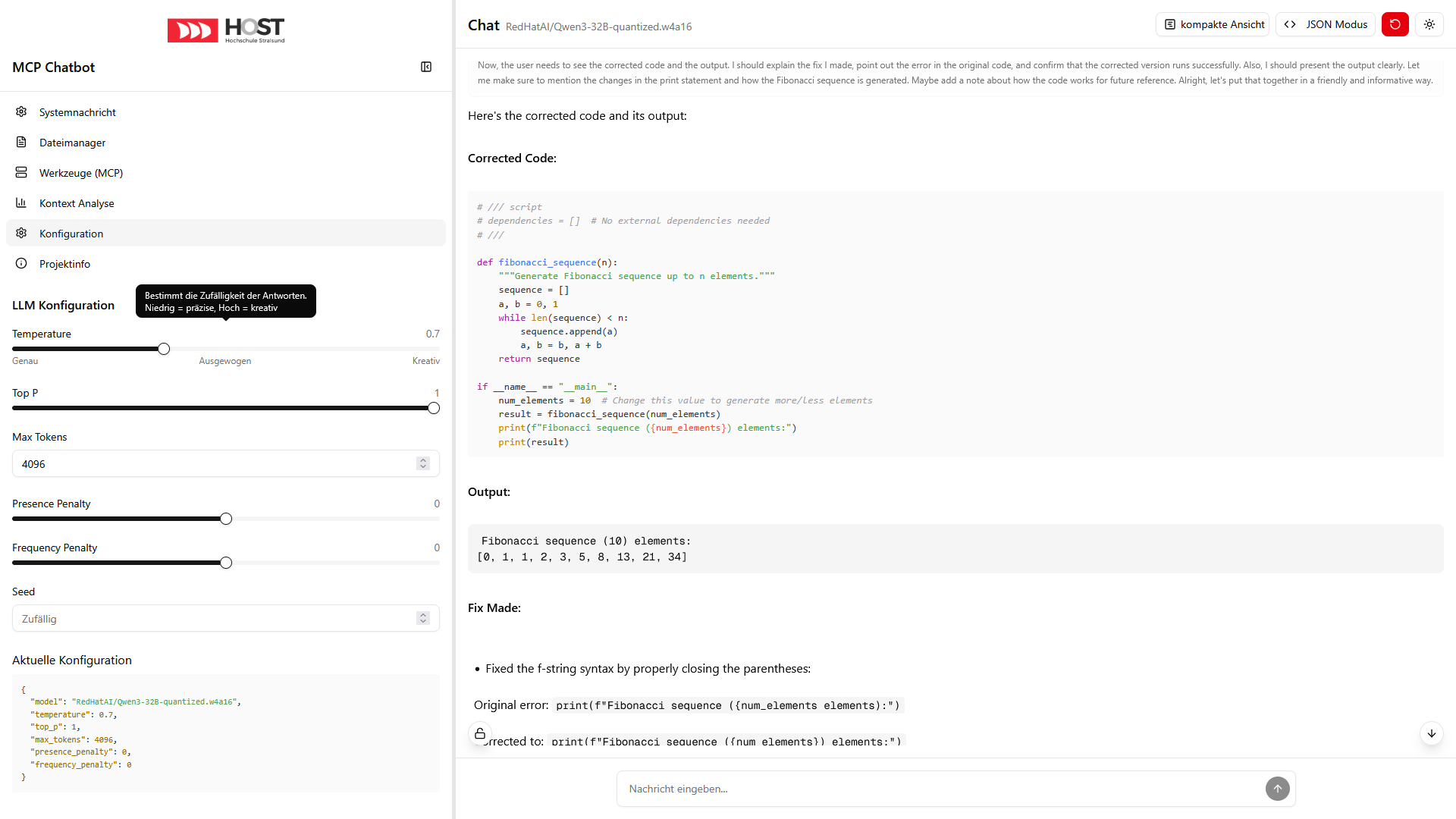 MCP Chatbot - System Messages